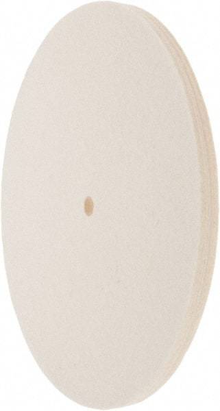 Value Collection - 10" Diam x 1/2" Thick Unmounted Buffing Wheel - 1 Ply, Polishing Wheel, 1/2" Arbor Hole, Soft Density - Exact Industrial Supply
