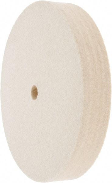 Value Collection - 6" Diam x 1" Thick Unmounted Buffing Wheel - 1 Ply, Polishing Wheel, 1/2" Arbor Hole, Medium Density - Exact Industrial Supply