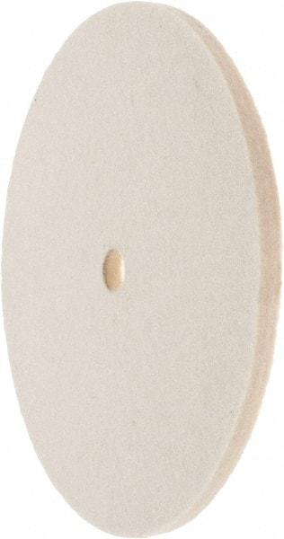 Value Collection - 6" Diam x 1/4" Thick Unmounted Buffing Wheel - 1 Ply, Polishing Wheel, 1/2" Arbor Hole, Medium Density - Exact Industrial Supply
