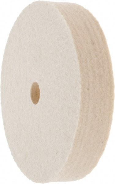 Value Collection - 4" Diam x 3/4" Thick Unmounted Buffing Wheel - 1 Ply, Polishing Wheel, 1/2" Arbor Hole, Medium Density - Exact Industrial Supply