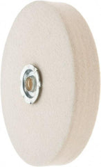 Value Collection - 6" Diam x 1" Thick Unmounted Buffing Wheel - 1 Ply, Polishing Wheel, 1" Arbor Hole, Medium Density - Exact Industrial Supply