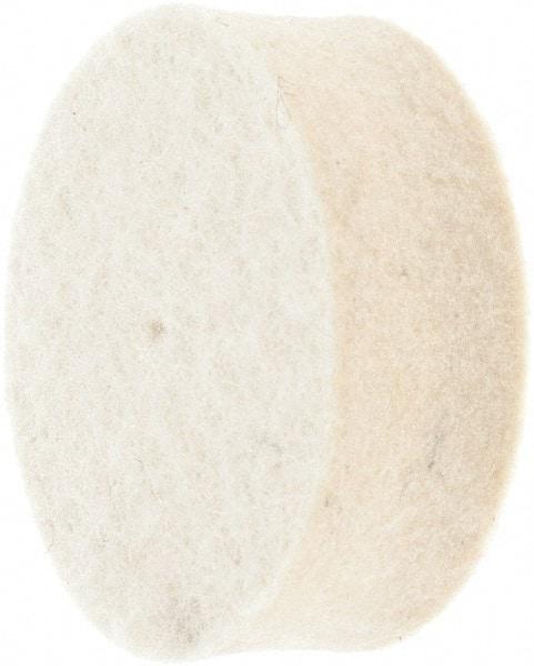 Made in USA - 1-1/2" Diam x 1/2" Thick Unmounted Buffing Wheel - 1 Ply, Polishing Wheel, 1/2" Arbor Hole, Soft Density - Exact Industrial Supply