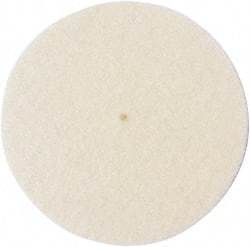 Made in USA - 2" Diam x 1/2" Thick Unmounted Buffing Wheel - 1 Ply, Polishing Wheel, 1/2" Arbor Hole, Soft Density - Exact Industrial Supply