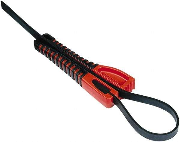 Boa - 4" Max Pipe Capacity, 24" Long, Strap Wrench - 4" Actual OD, 6" Handle Length - Exact Industrial Supply