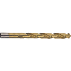 3/8; Jobber Length; High Speed Steel; TiN; Made In U.S.A. Series/List #1330G - Exact Industrial Supply