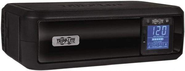 Tripp-Lite - 15 Amp, 1,000 VA, Tower Mount Line Interactive Backup Uninterruptible Power Supply - Backup 3 min with Full Load & 10 min with Half Load, 120 VAC Input & Output, 500 Watt Output, 1 Phases, 6 Outlets - Exact Industrial Supply