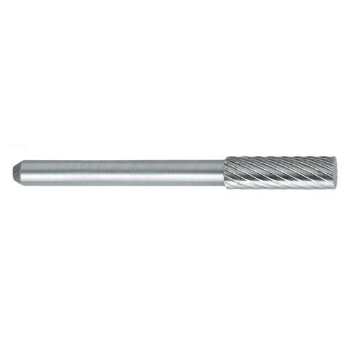 SM-53 -3/16 × 1/2 LOC × 1/8 Shank × 1-1/2 OAL 10 Degree Inverted Angle Carbide Medium Right Hand Spiral Burr - Exact Industrial Supply