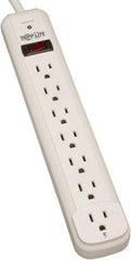 Tripp-Lite - 7 Outlets, 120 VAC15 Amps, 6' Cord, Power Outlet Strip - Floor, Keyhole Mount, 5-15 NEMA Configuration, 11.69" Strip - Exact Industrial Supply