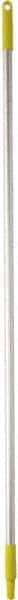 Vikan - 59 x 1" Aluminum Squeegee Handle - European Threaded Connection, Yellow - Exact Industrial Supply