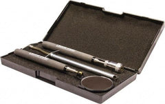 Mag-Mate - 3 Piece Mechanical Finger Retrieving Tool Kit - Contains Lighted Magnetic Pickup Tool, 4-Jaw Mechanical Finger Retriever, Round Magnifying Inspection Mirror - Exact Industrial Supply