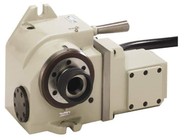 Yuasa - 4 Spindle, 66.6 Max RPM, 1.35 hp, Horizontal & Vertical CNC Collet Rotary Indexer - 7 kg (15 Lb) Max Horiz Load, 150.11mm Centerline Height - Exact Industrial Supply