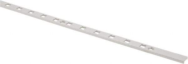 Sugatsune - 99 Lb Capacity, Anodized Satin Aluminum, Single Slot Shelf Surface Mount Bracket - 1/4" Long, 102-3/8" High, 1/2" Wide - Exact Industrial Supply