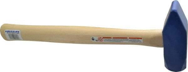 Vaughan Bushnell - 2-1/2 Lb Head Blacksmith's Hammer - 15-1/2" OAL, 14-1/2" Long Wood Handle, 1-1/2" Face Diam - Exact Industrial Supply