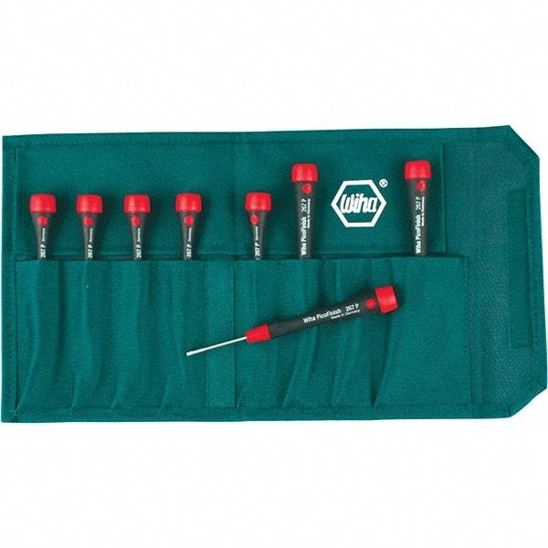 Wiha - 8 Piece Torx Screwdriver Set - Bit Sizes: Torx T1, T2, T3, T4, T5, T6, T-7 & T-8 - Exact Industrial Supply