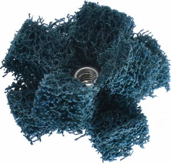 Standard Abrasives - 1-1/2" Diam Medium Density Cross Buff - 2 Plys, 8-32 Thread, Medium Grade, 20,000 Max RPM - Exact Industrial Supply