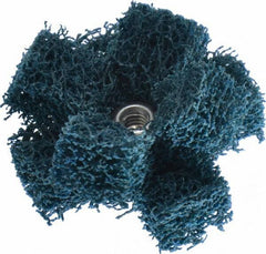 Standard Abrasives - 1-1/2" Diam Medium Density Cross Buff - 2 Plys, 8-32 Thread, Medium Grade, 20,000 Max RPM - Exact Industrial Supply