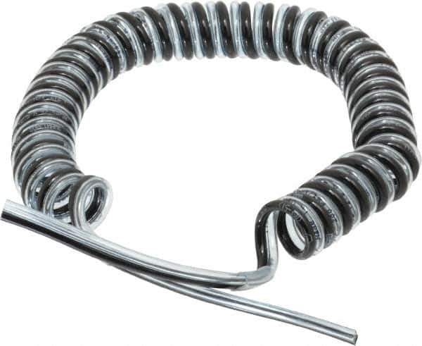 Advanced Technology Products - 3/32" ID x 5/32" OD, 5/16" Wall Thickness, Polyurethane Tube - Black & Clear Blue, 140 Max psi, 98 Shore A Hardness - Exact Industrial Supply