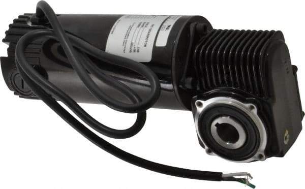 Bison Gear - 90 VDC, 90 RPM, 20.5:1 Gear Ratio, Right Angle Gearmotor - 32 Frame, 49 Torque, 1/8 hp, TENV Enclosure - Exact Industrial Supply