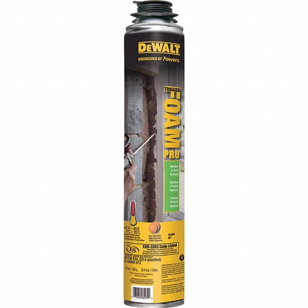 DeWALT Anchors & Fasteners - Caulk & Sealants; Product Type: Foam ; Chemical Type: Polyurethane ; Container Size Range: 16 oz. (1 Lb.) - Exact Industrial Supply