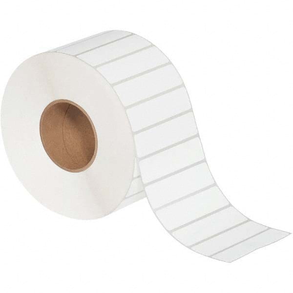 Value Collection - Pack of 4 Rolls, 5,560 Labels per Roll, 4" x 1" White Matte Coated Facestock Thermal Labels - Exact Industrial Supply