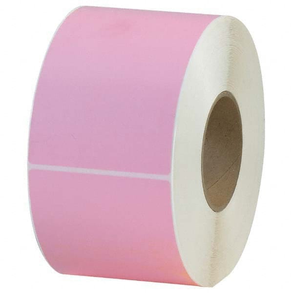 Value Collection - Pack of 4 Rolls, 1,000 Labels per Roll, 4" x 6" Pink Topcoated Facestock Thermal Labels - Exact Industrial Supply