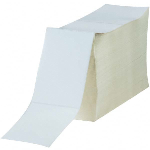 Value Collection - Pack of (2500), 4" x 6" White Matte Coated Facestock Thermal Label - Exact Industrial Supply