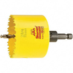 Starrett - 2-3/4" Diam, 2" Cutting Depth, Hole Saw - High Speed Steel Saw, Toothed Edge - Exact Industrial Supply