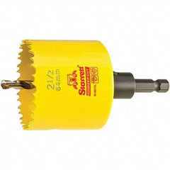 Starrett - 2-1/2" Diam, 2" Cutting Depth, Hole Saw - High Speed Steel Saw, Toothed Edge - Exact Industrial Supply