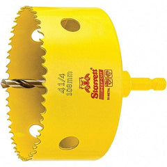 Starrett - 4-1/4" Diam, 2" Cutting Depth, Hole Saw - High Speed Steel Saw, Toothed Edge - Exact Industrial Supply