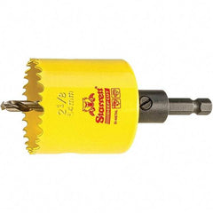 Starrett - 2-1/8" Diam, 2" Cutting Depth, Hole Saw - High Speed Steel Saw, Toothed Edge - Exact Industrial Supply