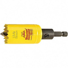 Starrett - 1-3/8" Diam, 2" Cutting Depth, Hole Saw - High Speed Steel Saw, Toothed Edge - Exact Industrial Supply