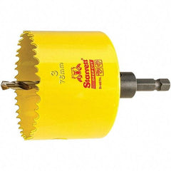Starrett - 3" Diam, 2" Cutting Depth, Hole Saw - High Speed Steel Saw, Toothed Edge - Exact Industrial Supply