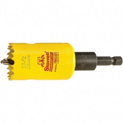Starrett - 1-1/2" Diam, 2" Cutting Depth, Hole Saw - High Speed Steel Saw, Toothed Edge - Exact Industrial Supply