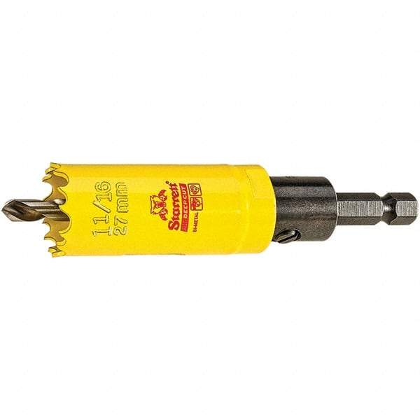 Starrett - 1-1/16" Diam, 2" Cutting Depth, Hole Saw - High Speed Steel Saw, Toothed Edge - Exact Industrial Supply