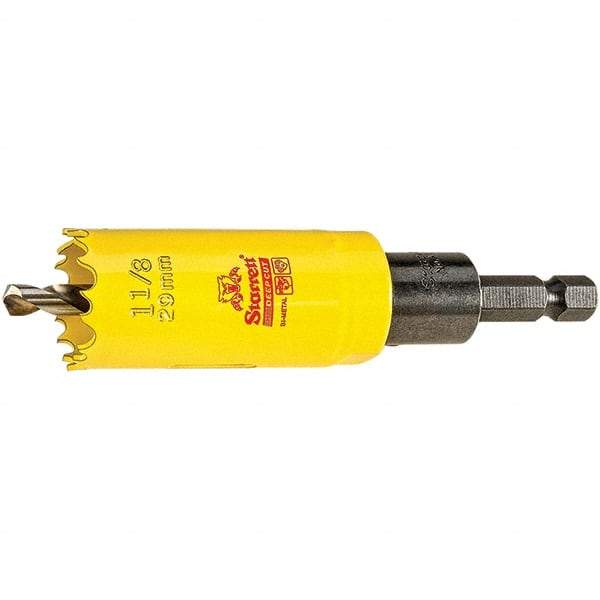 Starrett - 1-1/8" Diam, 2" Cutting Depth, Hole Saw - High Speed Steel Saw, Toothed Edge - Exact Industrial Supply