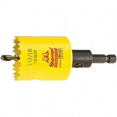 Starrett - 1-13/16" Diam, 2" Cutting Depth, Hole Saw - High Speed Steel Saw, Toothed Edge - Exact Industrial Supply