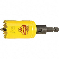 Starrett - 1-7/16" Diam, 2" Cutting Depth, Hole Saw - High Speed Steel Saw, Toothed Edge - Exact Industrial Supply