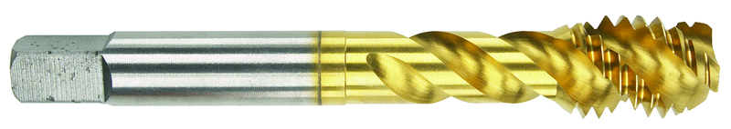 1-8 Dia. - GH11 - 4 FL - Premium HSS - TiN - Semi Bottoming oversize +.005 Shear Tap - Exact Industrial Supply