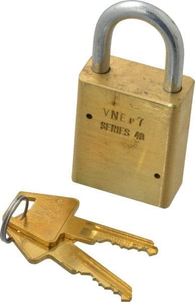 American Lock - 3/4" Shackle Clearance, Keyed Alike Tubular Padlock - 1/4" Shackle Diam, Steel - Exact Industrial Supply
