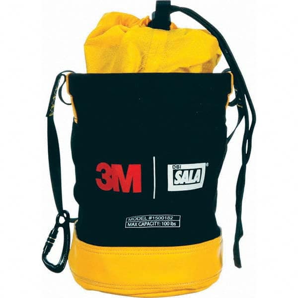 DBI/SALA - Canvas, Black/Yellow Tool Bucket - Exact Industrial Supply