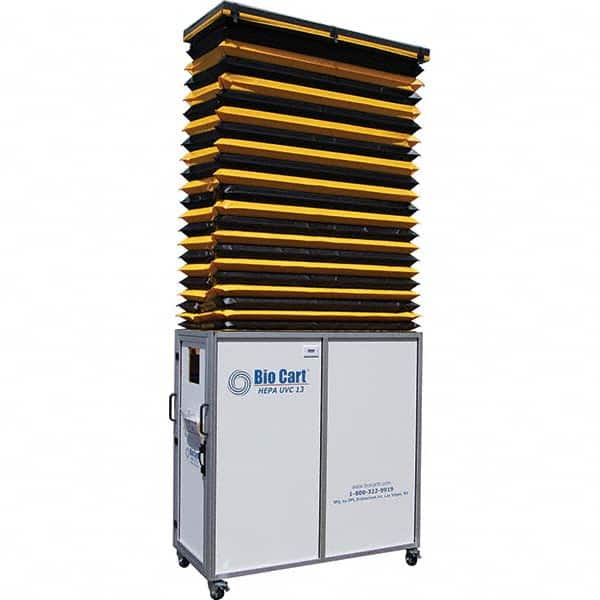 Air-Care - 36" Wide x 36" High x 75" Deep, Air Cleaner Containment Cart - Exact Industrial Supply