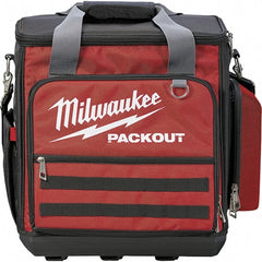 Milwaukee Tool - 58 Pocket, Ballistic Polyester, Red/Black Laptop Tool Bag - Exact Industrial Supply