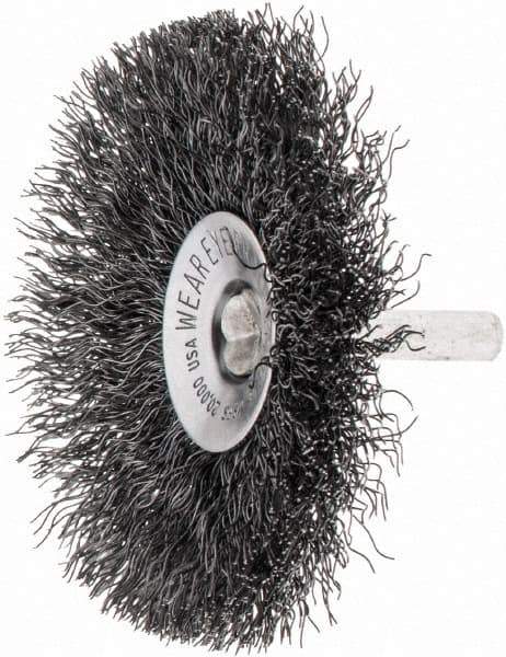 Anderson - 1/8" Shank Diam, Cup Brush - 0.0118 Wire Diam - Exact Industrial Supply