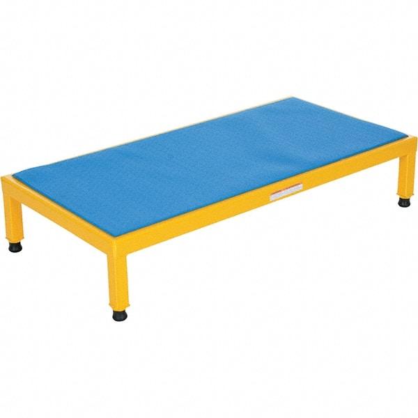 Vestil - 9" High x 24" Wide x 48" Deep, Yellow Step Stand - Steel, 500 Lb Capacity - Exact Industrial Supply