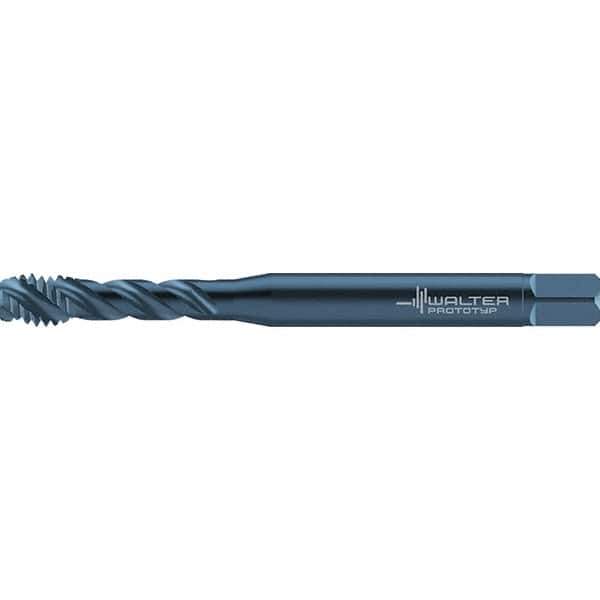 Walter-Prototyp - #5-40 UNC 3 Flute 2B/3B Semi-Bottoming Spiral Flute Tap - High Speed Steel, Oxide Finish, 56mm OAL, Right Hand Flute, Right Hand Thread, Series TC117 - Exact Industrial Supply
