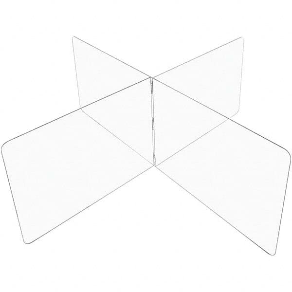 USA Sealing - 48" x 72" Self-Supporting Partition & Panel System-Social Distancing Barrier - Exact Industrial Supply