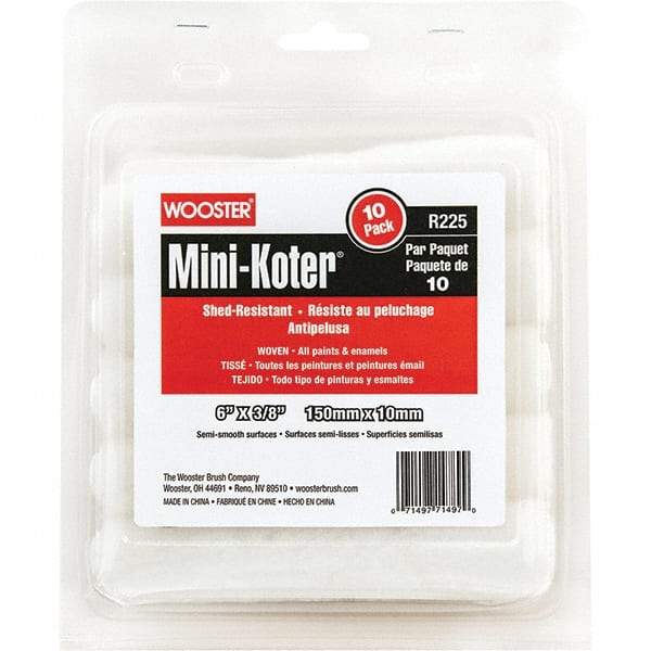 Wooster Brush - Paint Roller Covers Type: Mini Roller Nap Size (Inch): 3/8 - Exact Industrial Supply