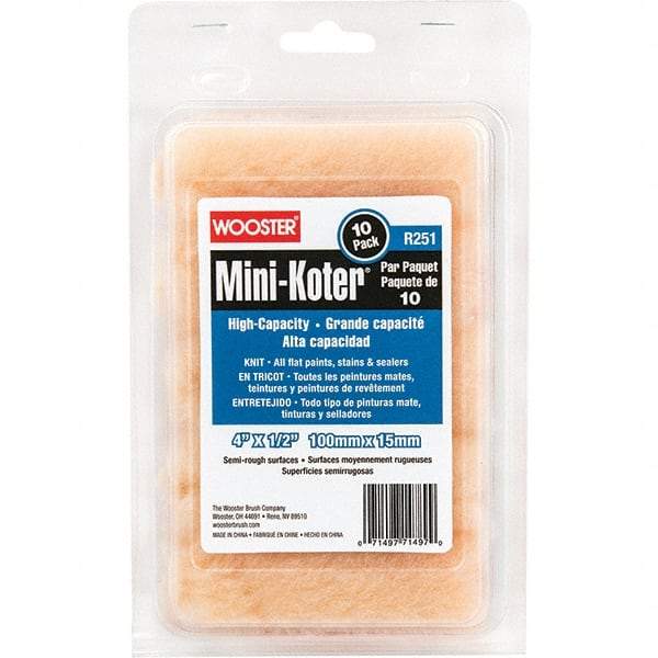 Wooster Brush - Paint Roller Covers   Type: Mini Roller    Nap Size (Inch): 1/2 - Exact Industrial Supply