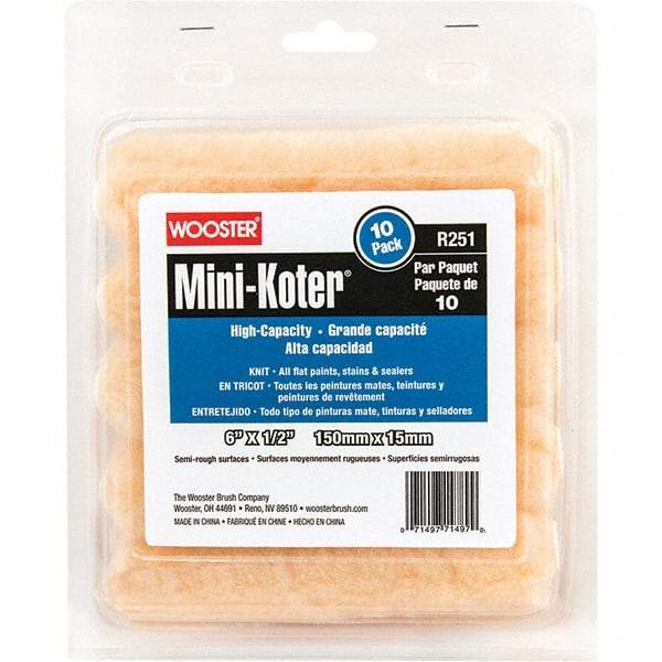 Wooster Brush - Paint Roller Covers   Type: Mini Roller    Nap Size (Inch): 1/2 - Exact Industrial Supply