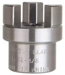 Boston Gear - 3/8" Max Bore Diam, FC12 Coupling Size, Flexible Half Coupling - 1-1/4" OD, 2.32" OAL, Steel - Exact Industrial Supply